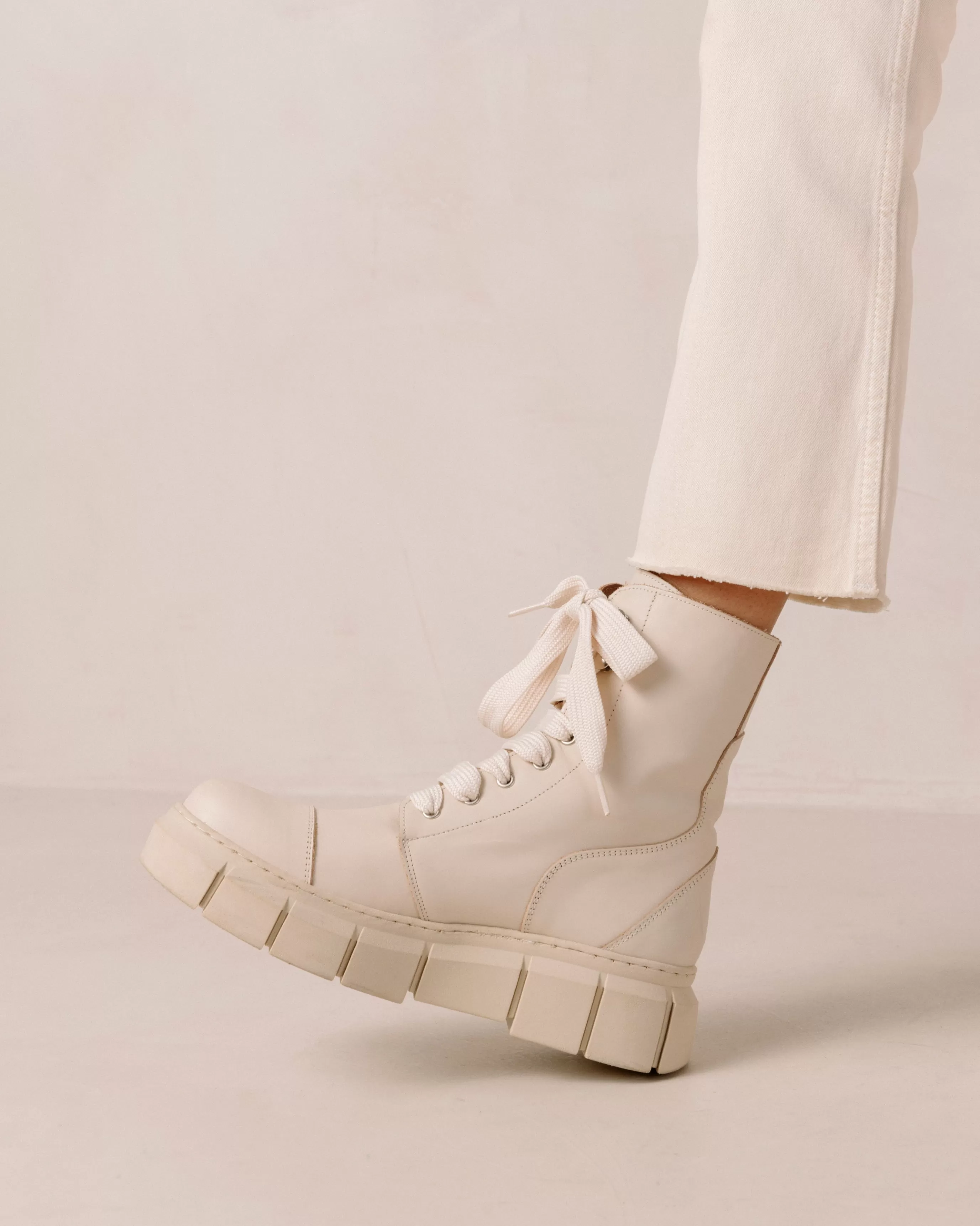 Fashion Can Can - Botas De Piel Beige BOTAS Novedad