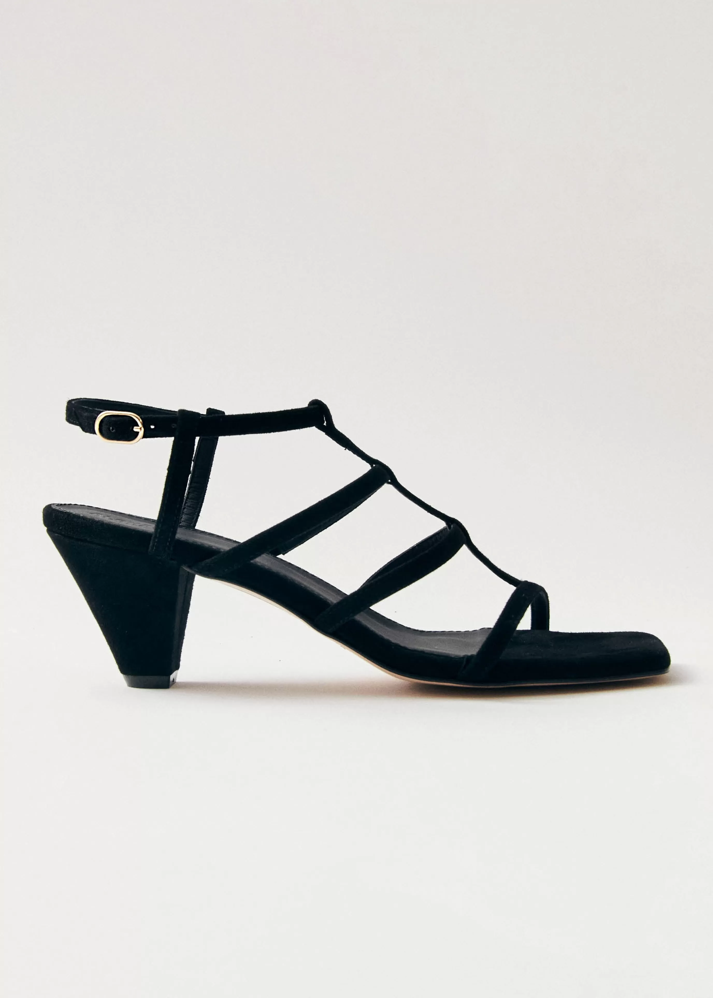 Best Sale Elara Sandalias De Ante Negro TACONES