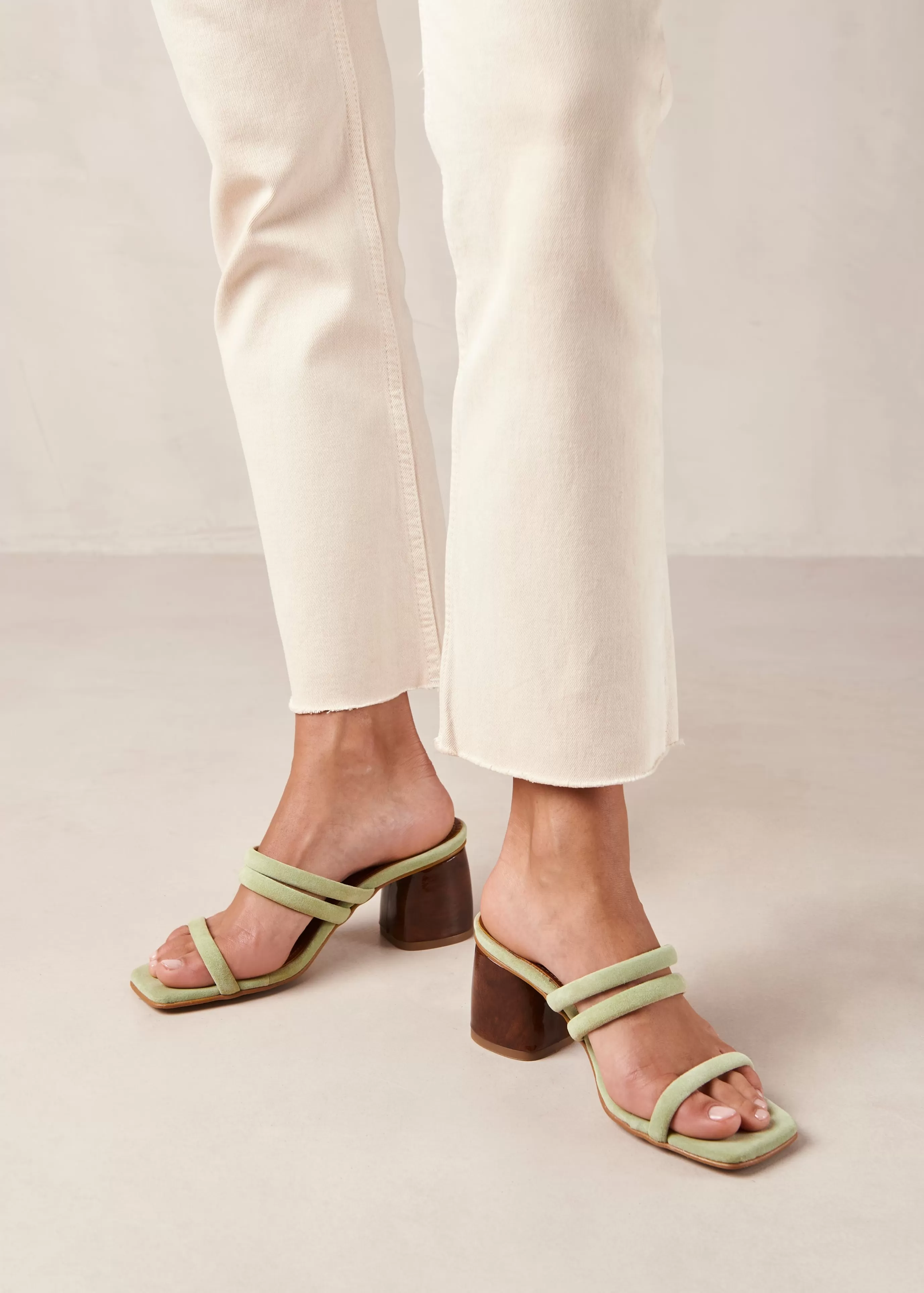 Best Sale Indiana - Sandalias Verdes De Piel SANDALIAS | TACONES