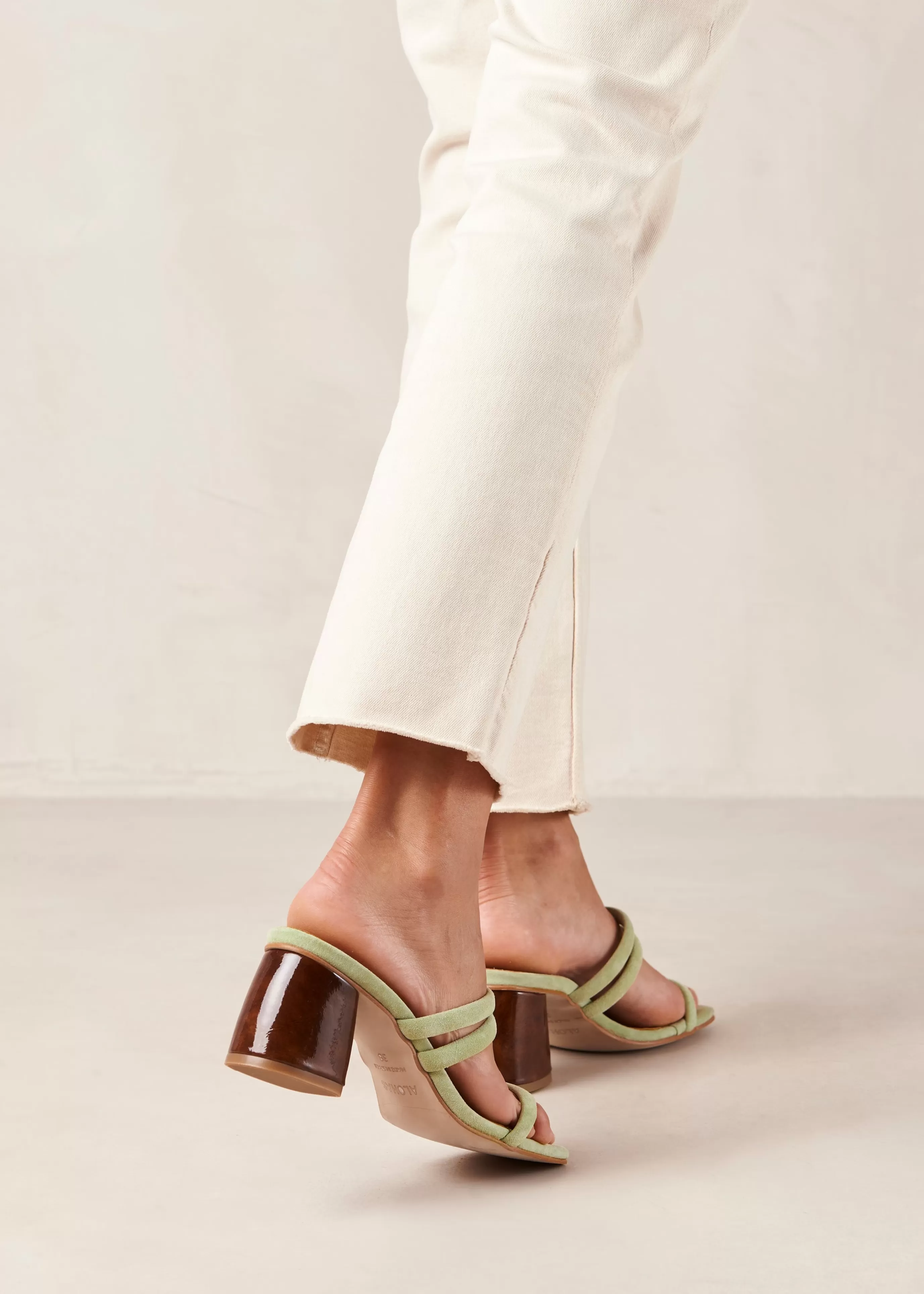 Best Sale Indiana - Sandalias Verdes De Piel SANDALIAS | TACONES