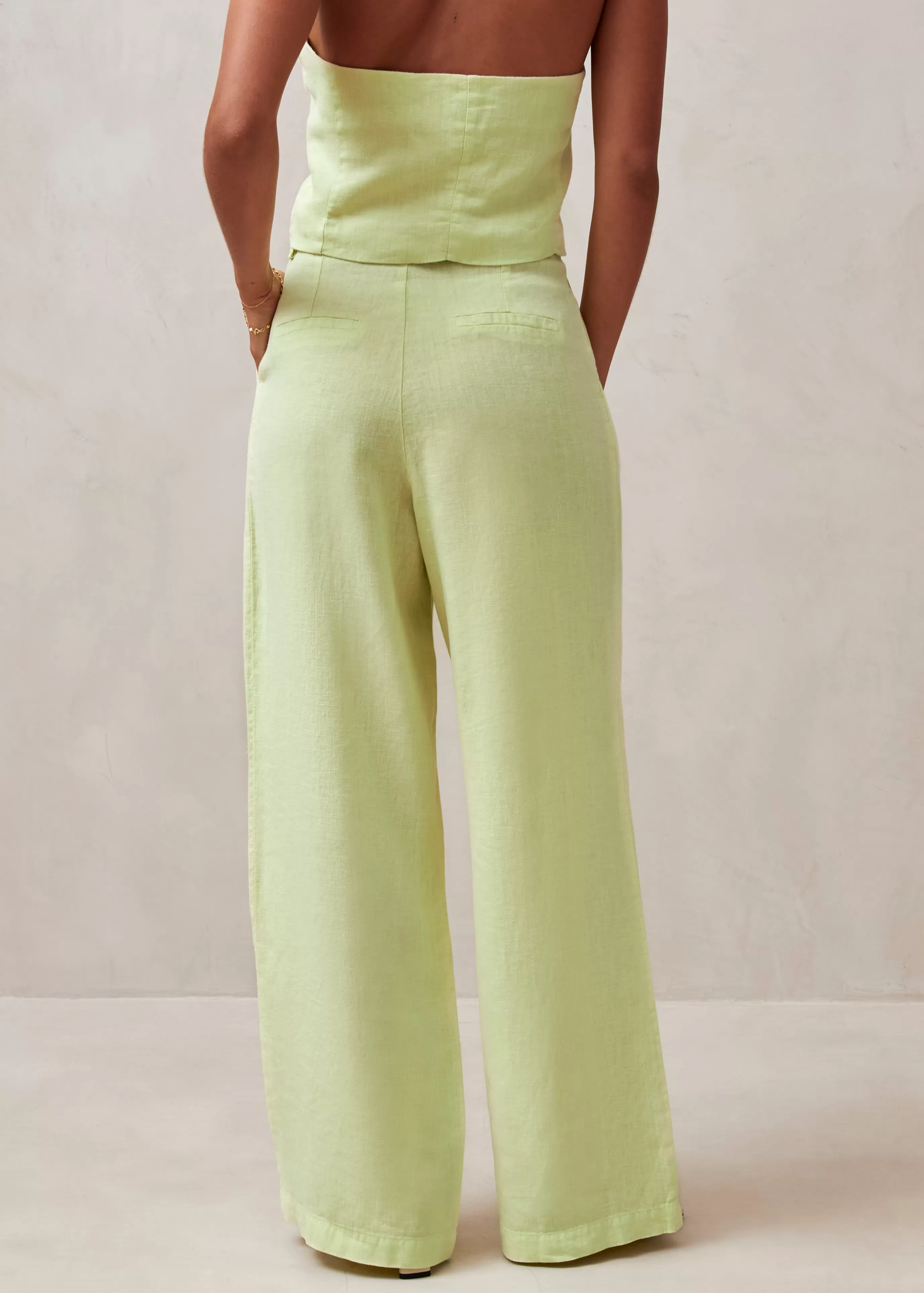 Online Kaede - Pantalones Verdes De Lino PANTALONES